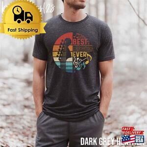 Retro Best Dad Ever Shirt Guitar Guitarist T-Shirts Classic